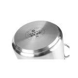 Cratita cu capac, 12 Lit, 32 cm diametru x 15 cm inaltime , inox cu finisaj satinat, fund triplu capsulat, potrivita si pentru inductie, Hendi Kitchen Line, potrivita si pentru uz profesional