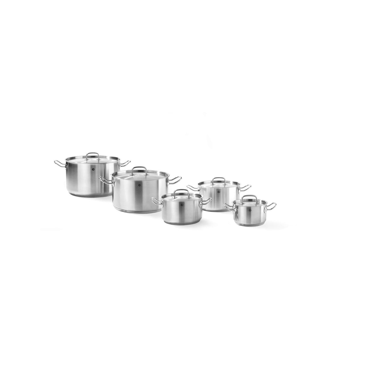 Oala profesionala cu capac, 15 Lit, 32 cm diametru x 19 cm inaltime, inox, gama Hendi Kitchen Line