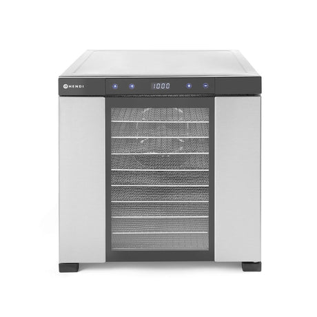 Deshidrator alimente Hendi Profi Line, 1000 W, 10 tavi, Temperatura reglabila 35-75?C, Gri