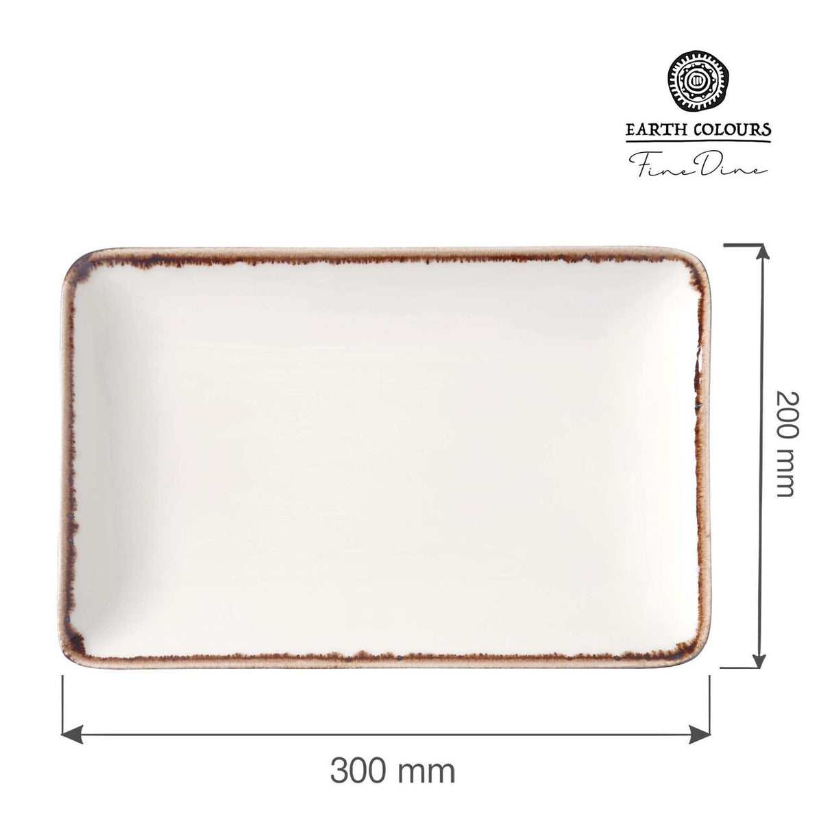 Farfurie dreptunghiulara Vanilla, 300x200 mm Fine Dine