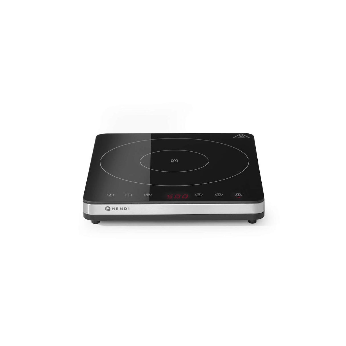 Plita cu inductie profesionala, Hendi, model 2000W, control digital, corp inox, 296x370x(H)42mm
