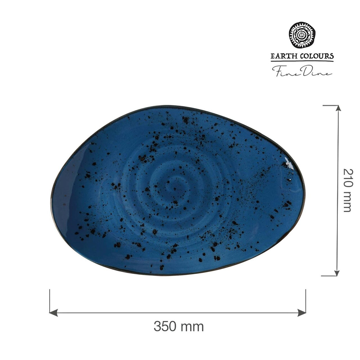 Farfurie Iris cu formă organică 350x210 mm Fine Dine