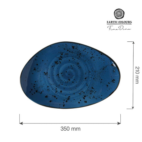 Farfurie Iris cu formă organică 350x210 mm Fine Dine