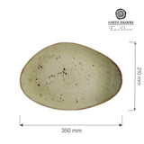 Farfurie cu formă organică Olive 350x210 mm Fine Dine