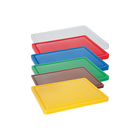 Tocator rosu, 26.5x32.5x(H)1.2 cm - GN1/2, cu sant de scurgere, polietilena HDPE 500, respecta normele de igiena HACCP, Hendi