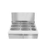 Masa frigorifica rece pentru salate, ARKTIC by Hendi, interval temperatura 2/10 gr C, 250 W, 90x69.8x(H)85 cm
