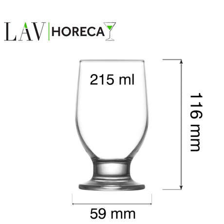 Pahar cu picior Riverside, 215ml, LAV