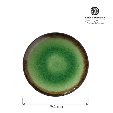Farfurie Fine Dine, Beryl diametru 254 mm, portelan, decorat manual