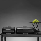 Încălzitor cu inducție cu capac din sticlă De Luxe Black, GN 2/3 Fine Dine