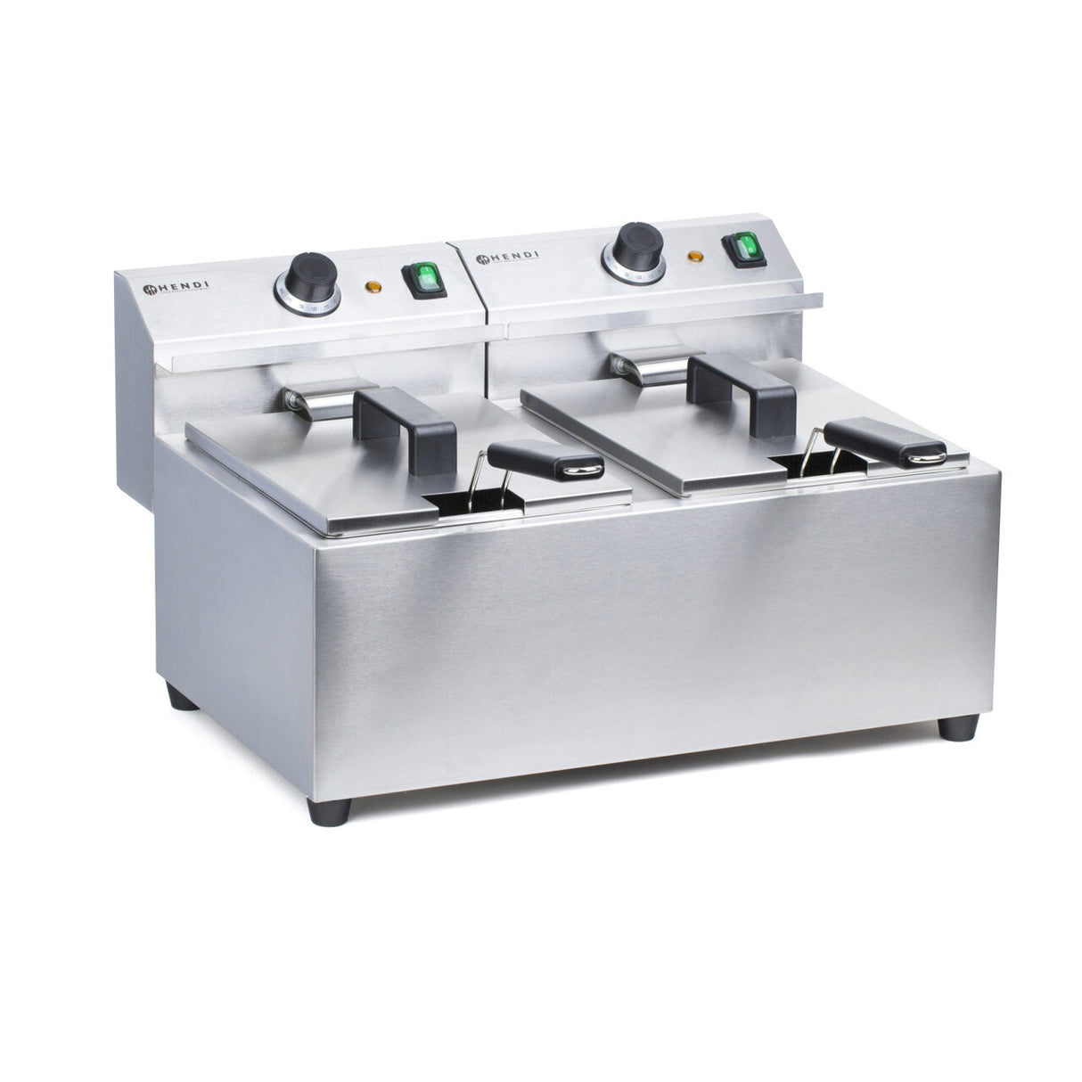 Friteuza electrica profesionala dubla 2x8 litri, inox, 2x3500W, Hendi Mastercook