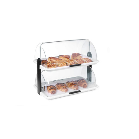 Display Hendi roll top 465x310x(H)410 mm, tava dubla, plastic SAN