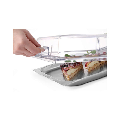 Capac prezentare rolltop GN 1/1, policarbonat - 533x328x(H)76 mm