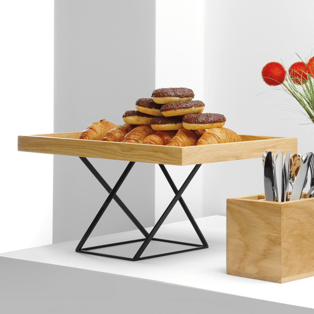 Suport bufet Skiatos, Suport bufet Skiatos, Fine Dine, negru 180x180x200mm