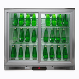 Vitrina frigorifica pentru bar Candour de 198 l cu usa dubla, otel inoxidabil, Barmatic