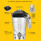 Cana blender HBH755R-CE Eclipse® 2l, Hamilton Beach Commercial