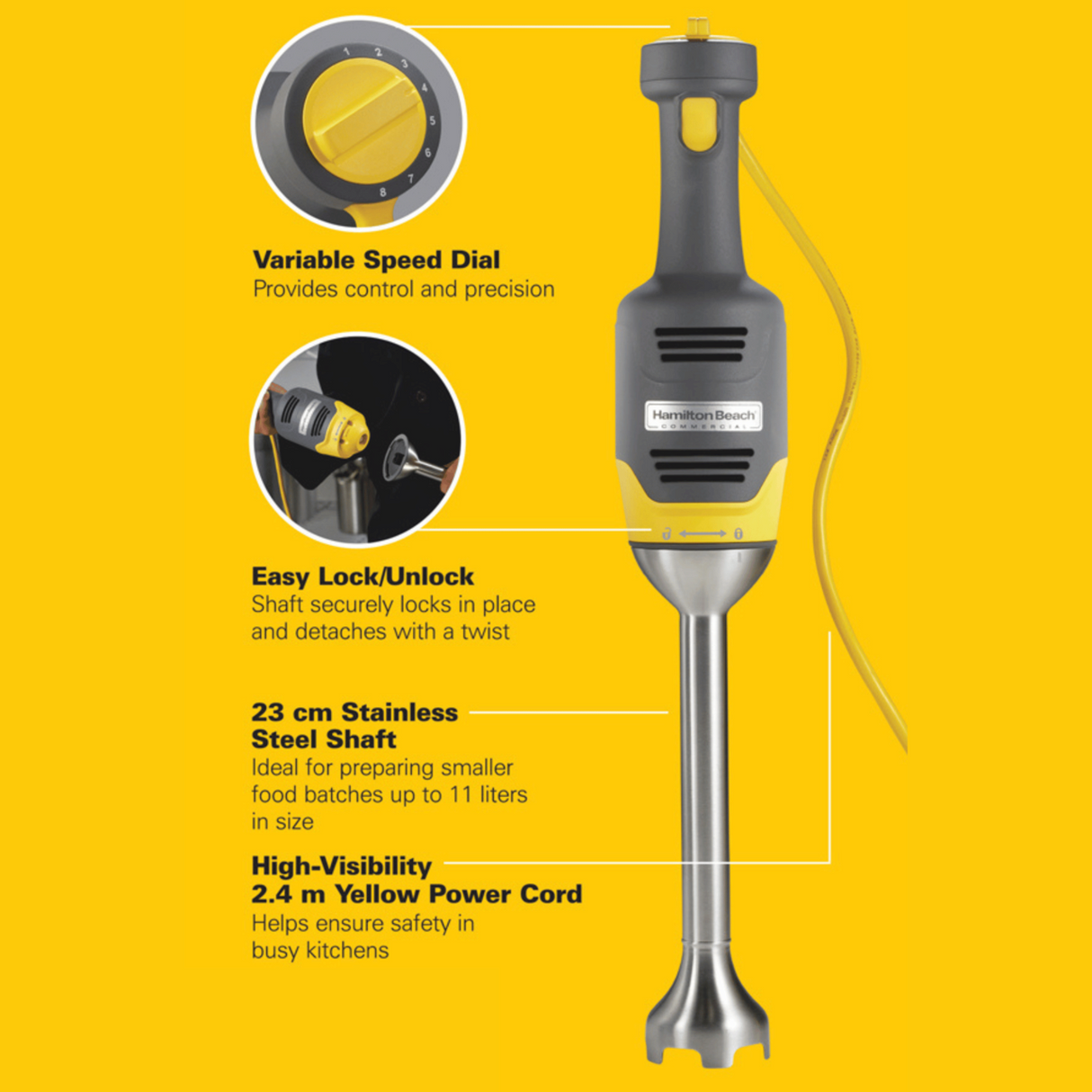 Blender stick BigRig HMI009-CE, Hamilton Beach Commercial,  230V/250W