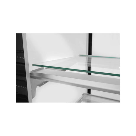 Vitrina frigorifica de prezentare interval temp. 2/6?C, 490 W corp inox, ARKTIC by Hendi, 1200x805x(H)1445 mm, 650 Litri, Clasa energetica C