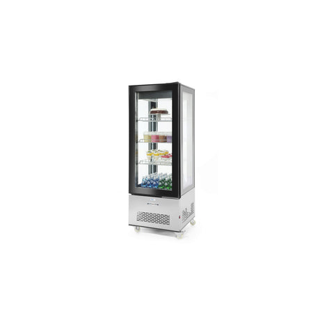 Vitrina frigorifica de prezentare interval temp. 2?/6?C, 500 W, corp inox, ARKTIC by Hendi, 850x650x(H)1908 mm, Clasa energetica C