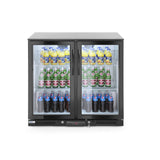 Vitrina frigorifica pentru bar, 198L, 2 usi batante, iluminat LED, 900x500x(H)900mm