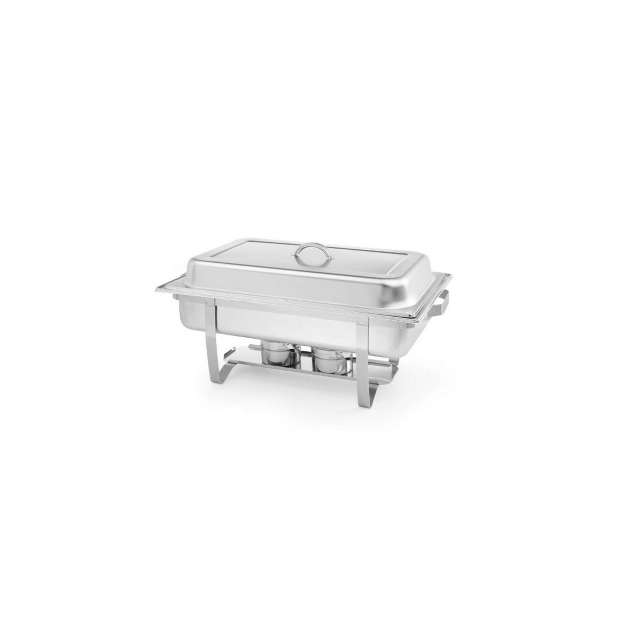 Chafing dish inox GN1/1, contine 2 suporturi combustibil si o tava GN 1/1 65mm, HENDI Smart