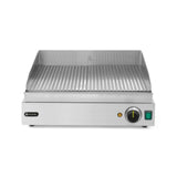 Gratar electric HENDI Profi Line  suprafata integrala striata, 550x380x(H)240 mm, inox, potrivit si pentru uz profesional
