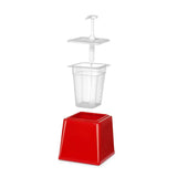 Dispenser de sos cu pompa,Hendi 2.5 L, rosu, 230x210x(H)250 mm