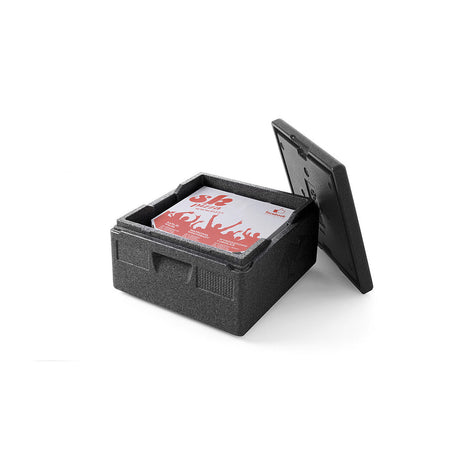 Cutie termoizolanta cu capac pentru transport, 40 lt, GN1/1, interior 538x338x(H)234mm, Hendi Kitchen Line, spuma polipropilenica, exterior 600x400x(H)285 mm