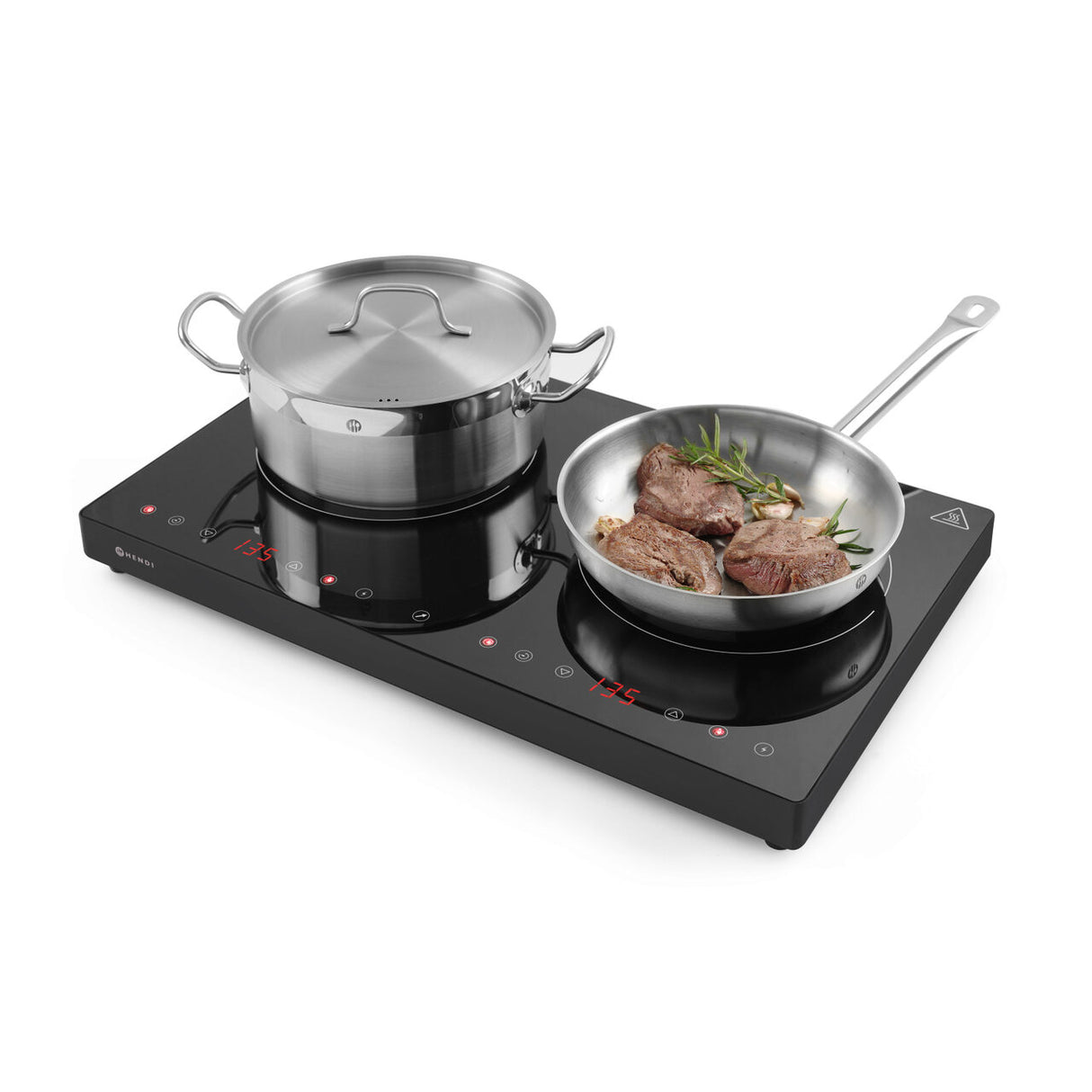 Plita dubla cu inductie Black Line, 3500W, 608x370x(H)61mm