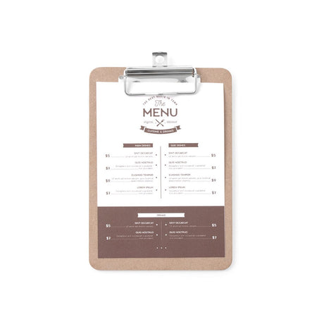 Clipboard pentru meniu 240x330 mm Hendi