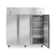 Frigider si congelator profesional Hendi Profi Line cu 3 usi 900+420 L 1800x745x(H)1950 mm otel inoxidabil -2/+8°C, -17˚/-22˚C 700 W 3 rafturi 525x530 mm incluse, Clasa energetica D