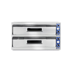 Cuptor profesional pizza Basic Slim Line Inox 2 camere 12000 W interval temperatura 50?C to 500?C Hendi 2x1080x410x(H)140 mm