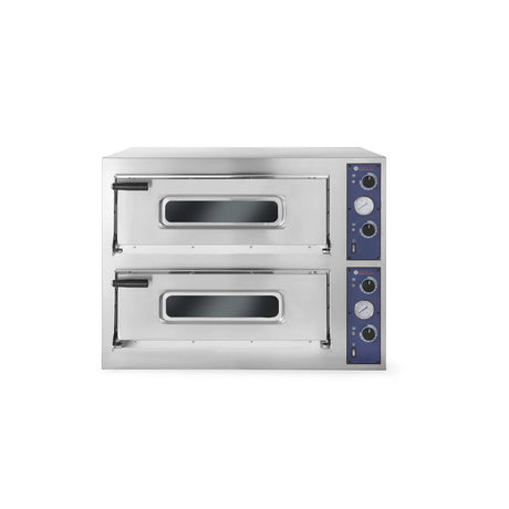 Cuptor pizza profesional Basic XXL 66 4 Inox 2 camere 18000 W interval temperatura 50?C - 500?C Hendi 2x1080x720x(H)140 mm