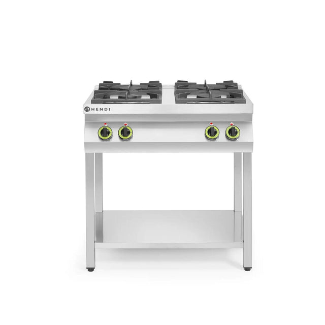 Aragaz profesional pe gaz Hendi Kitchen Line cu 4 arzatoare fara cuptor 800x700x(H)900 mm