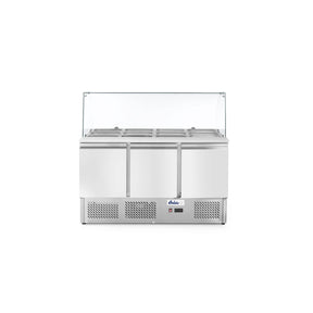 Masa rece cu 3 usi profesionala, inox, ARKTIC by Hendi interval temperatura -2/+8 gr C, 310 W 1365x700x(H)1300 mm