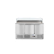 Masa pizza profesionala, cu 3 usi 380 L inox, ARKTIC by Hendi interval temperatura -2/+8 gr C 310 W 1365x700x(H)1120 mm