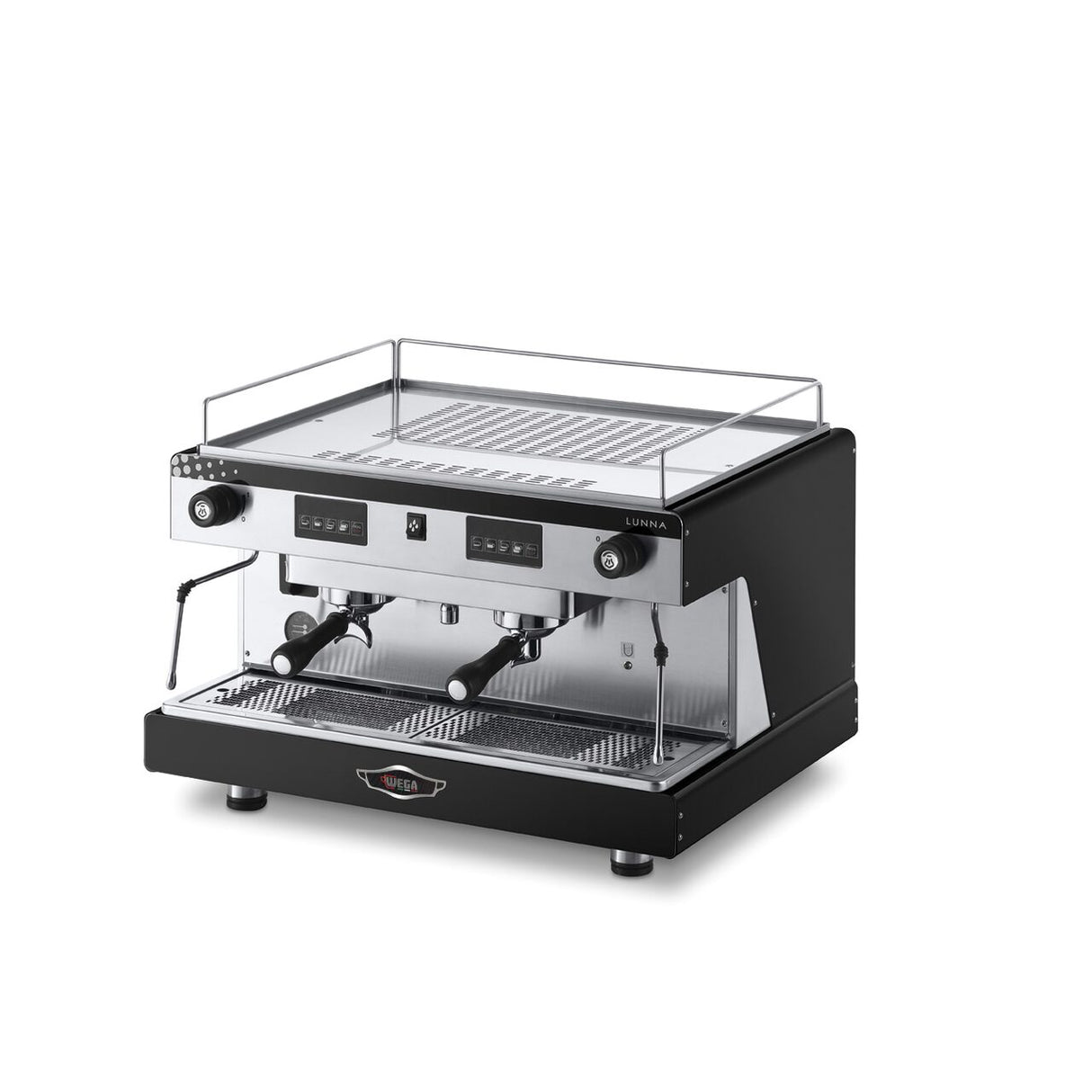 Espressor profesional Hendi Top Line BY WEGA 3700 W Negru 740x555x(H)515 mm control electronic programarea a pana la 4 cafele pe grup