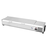 Vitrina frigorifica tip display Inox pentru containere GN 1/3 cu o inaltime maxima de 150 mm Hendi, 8x GN1/3 ,180 W, 1805x395x(H)290 mm