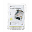 Pungi vacuum netede Hendi, 150x250mm, 2 starturi, grosime 75 microni, 100 buc, filtru UV.