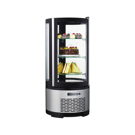 Vitrina frigorifica de prezentare interval temp. -2/8 C, 210 W, corp inox, ARKTIC by Hendi, 480x(H)1030 mm, 100 L, Clasa energetica C