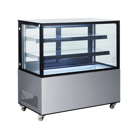 Vitrina frigorifica de prezentare interval temp. 2/6?C, corp inox, 510 litri, 490 W ARKTIC by Hendi, 1515x675x(H)1210 mm, Clasa energetica C