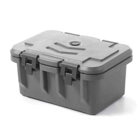 Container termo- izolat catering GN 1/1, incarcare frontala, marime interioara GN 1/1 - H 20 cm, Amerbox, dimensiuni exterioare 630x440x(H)305 mm