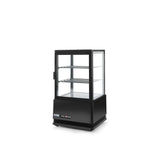 Vitrina rece pt prezentare, neagra, 58 lt, interval temp. 2-6 gr C, 170 W, 2 rafturi reglabile pe inaltime, ARKTIC by Hendi, 452x406x(H)816 mm, Clasa energetica C