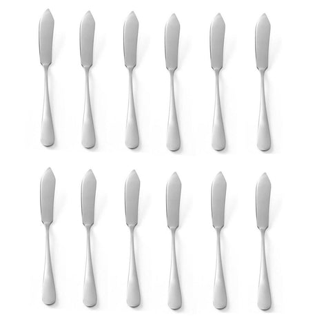 Set 12 cutite unt (L)158 mm, inox, finisaj oglinda, Hendi Profi Line