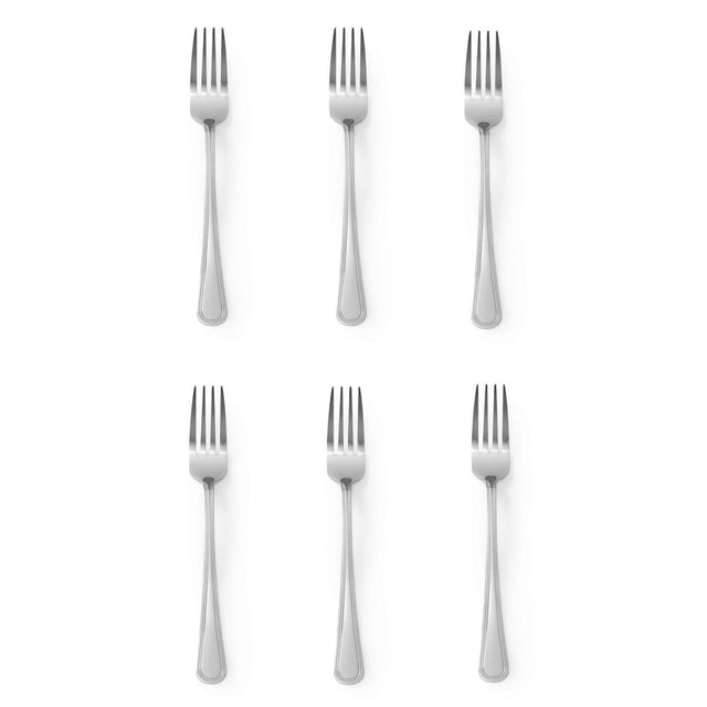 Set 6 furculite din inox, (L) 197 mm, finisaj oglinda, Hendi Kitchen Line