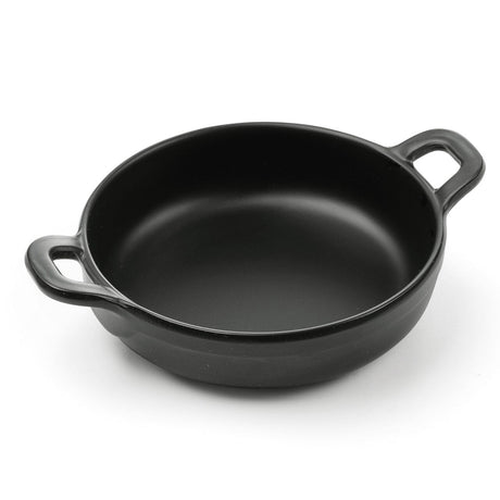 Vas servire in forma de mini-tigaie cu 2 manere, 150x115x(H)37 mm, melamina, Hendi Little Chef