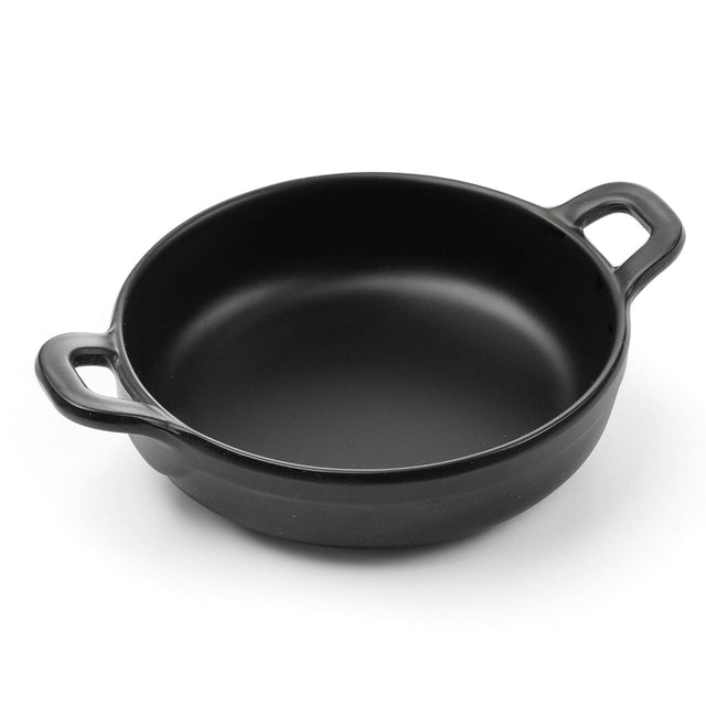 Vas servire in forma de mini-tigaie cu 2 manere, 150x115x(H)37 mm, melamina, Hendi Little Chef