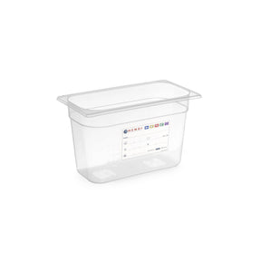 Tava Gastronorm GN 1/3, 325x176x(H)100 mm, 4 litri, cu marcaj HACCP, polipropilena, Hendi
