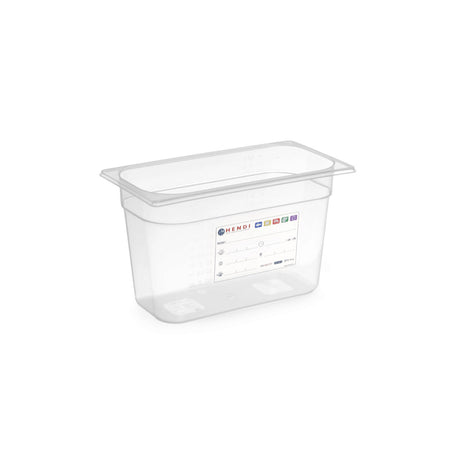 Tava Gastronorm GN 1/3, 325x176x(H)100 mm, 4 litri, cu marcaj HACCP, polipropilena, Hendi