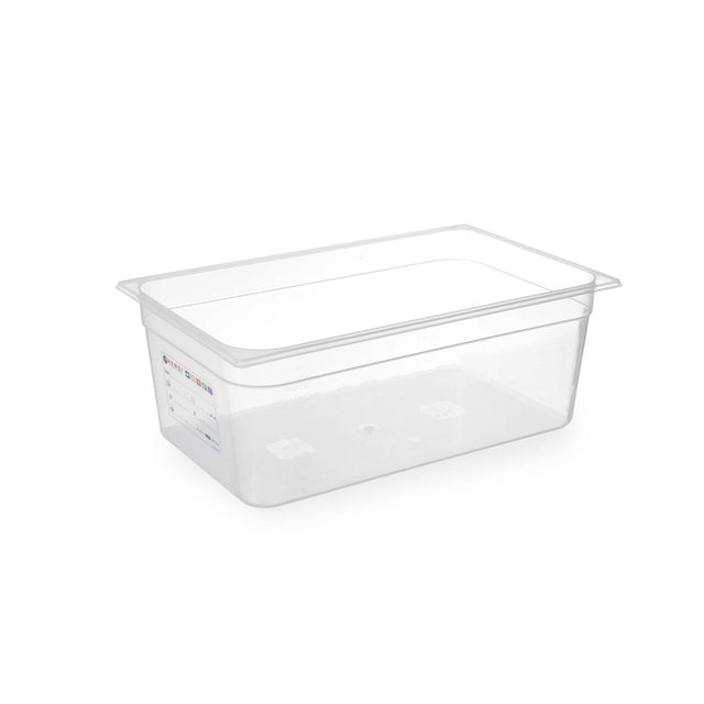 Tava Gastronorm 1/1, 530x325x(H)100 mm, 12 litri, polipropilena, cu marcaj HACCP, Hendi
