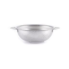 Colander Hendi, otel inoxidabil, cu baza si 2 manere, perforat, 285x(H)115 mm